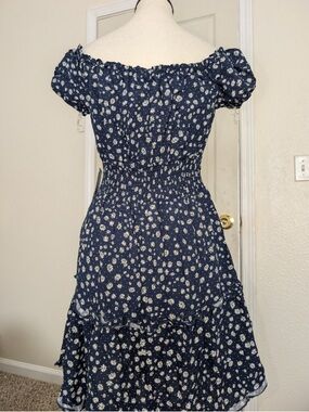 Justify Navy Blue Floral Mini Dress